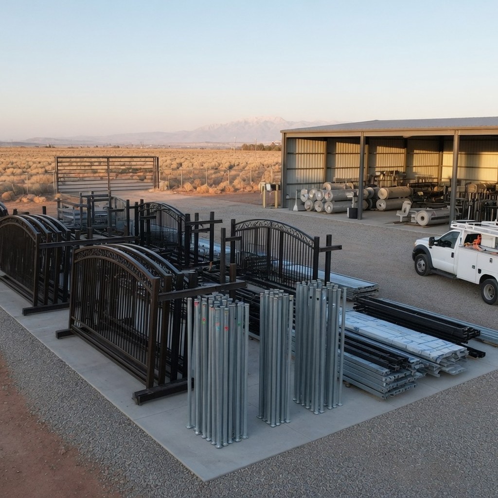 Organized gate materials yard