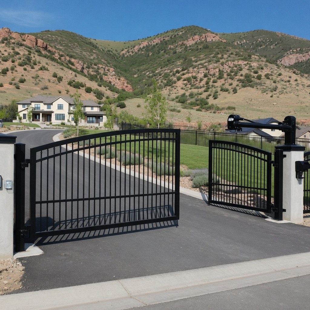 Utah County residential gate setting