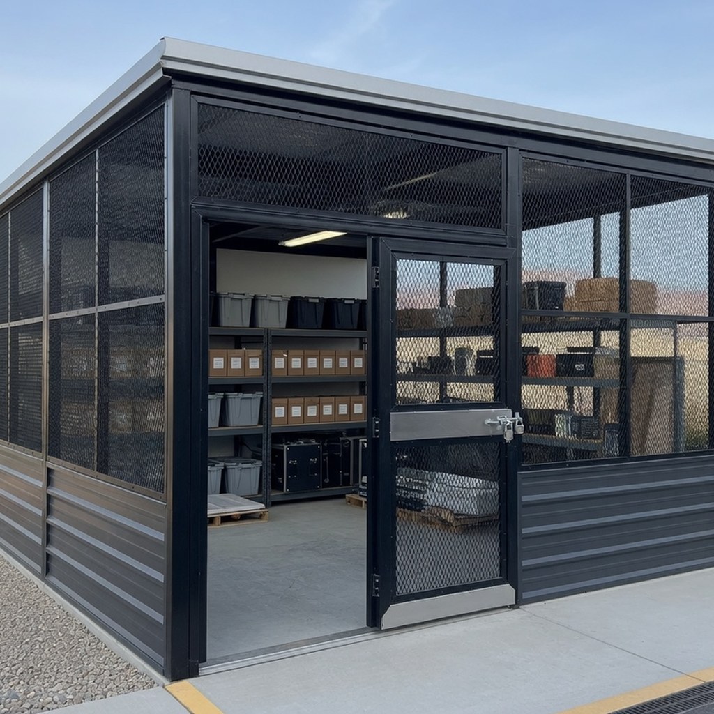Metal storage lockup enclosure