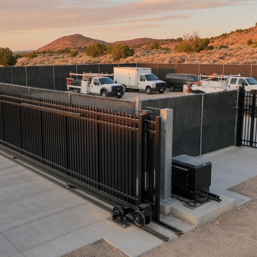 Fleet yard controlled access gate