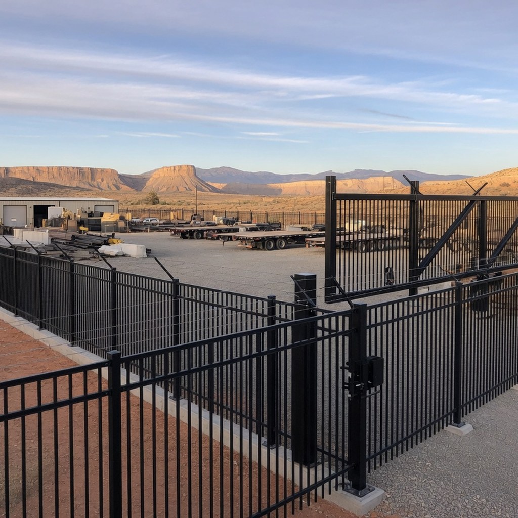 Commercial security fencing around a Utah property